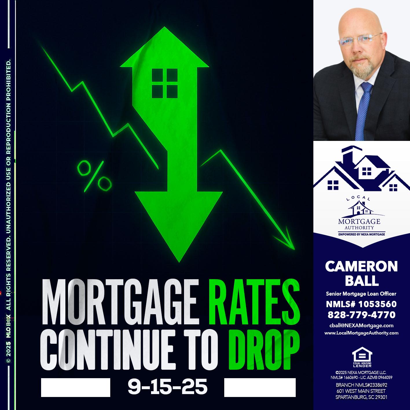 RATES DROP - Jonathan Leidel -Producing Branch Manager