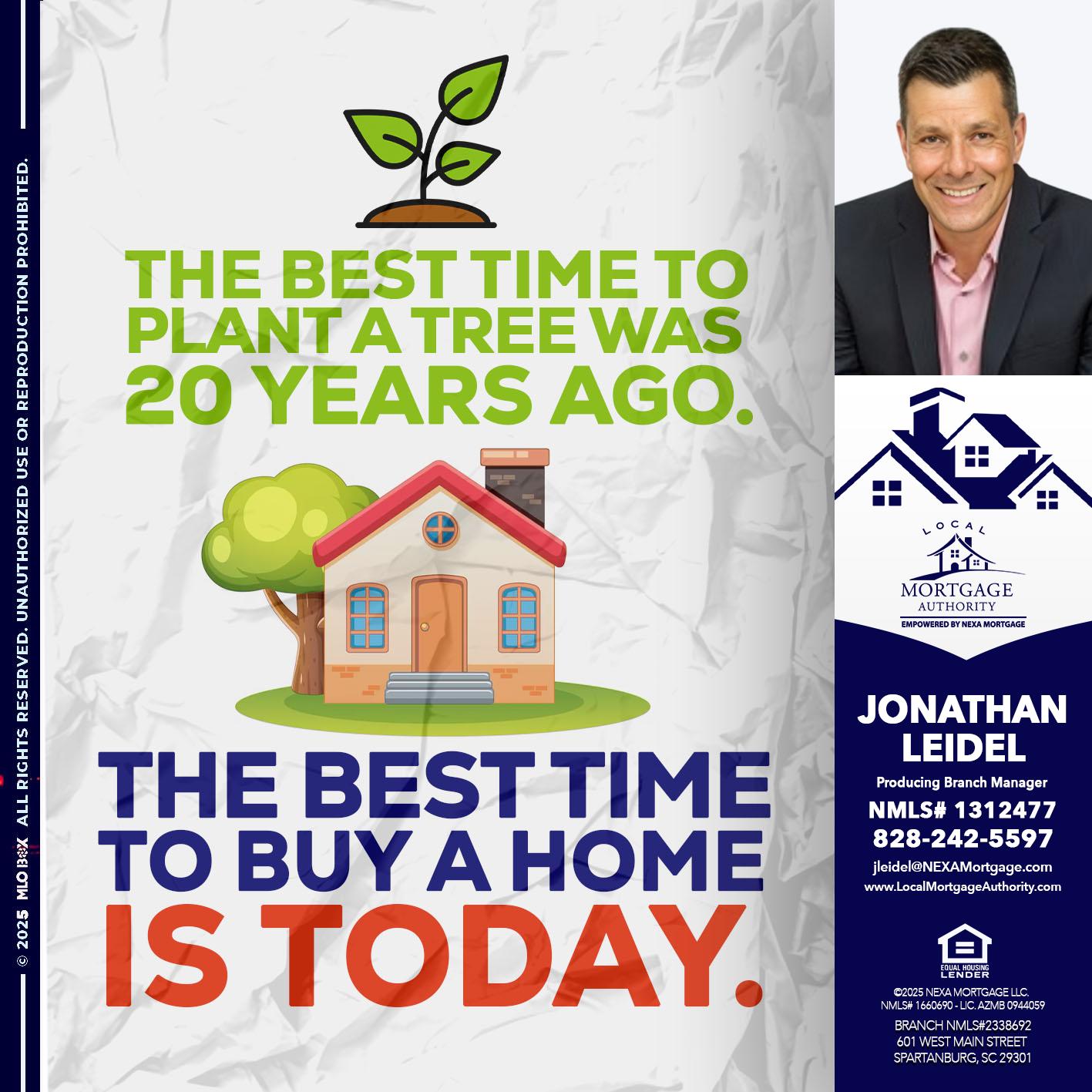 BEST TIME TO - Jonathan Leidel -Producing Branch Manager