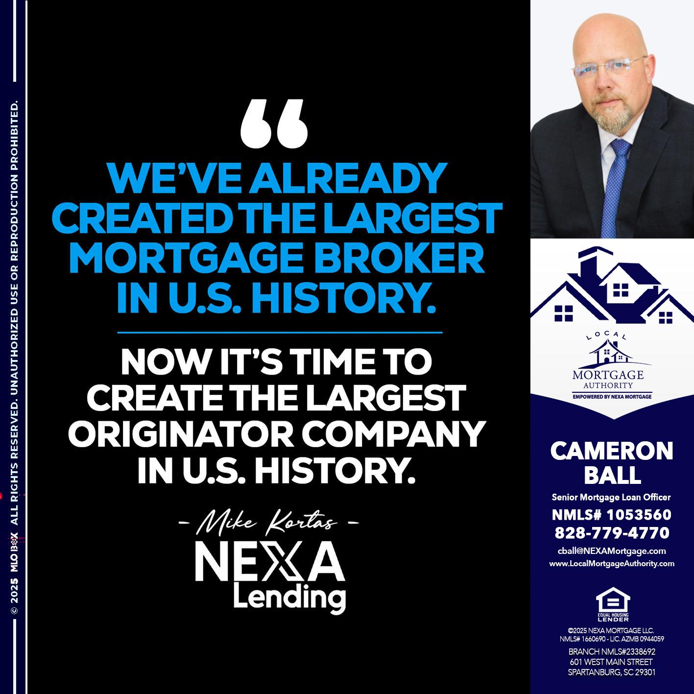weve already - Jonathan Leidel -Producing Branch Manager