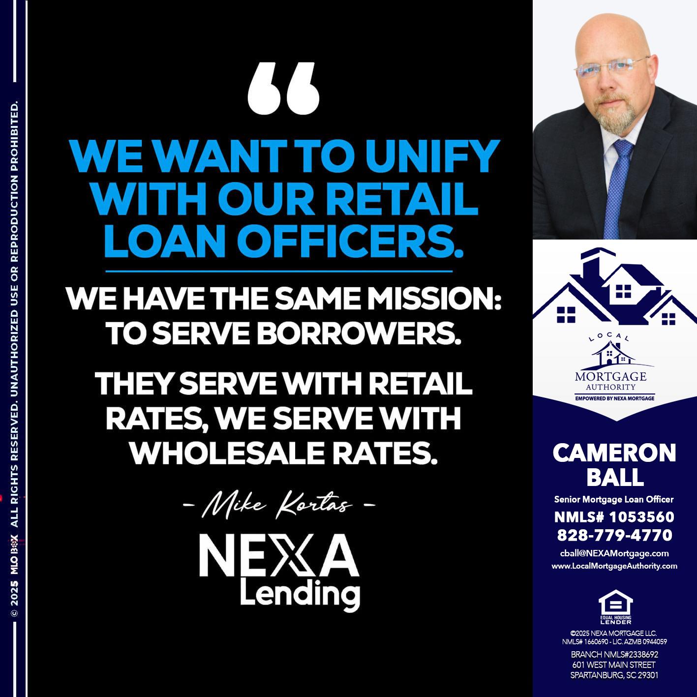 WE WANT - Jonathan Leidel -Producing Branch Manager