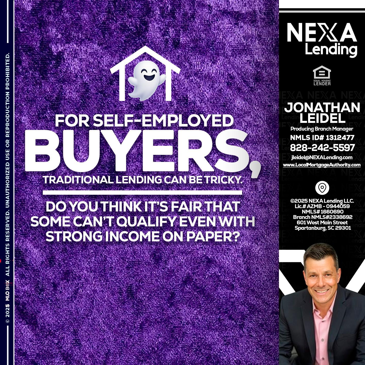 for self employed - Jonathan Leidel -Producing Branch Manager