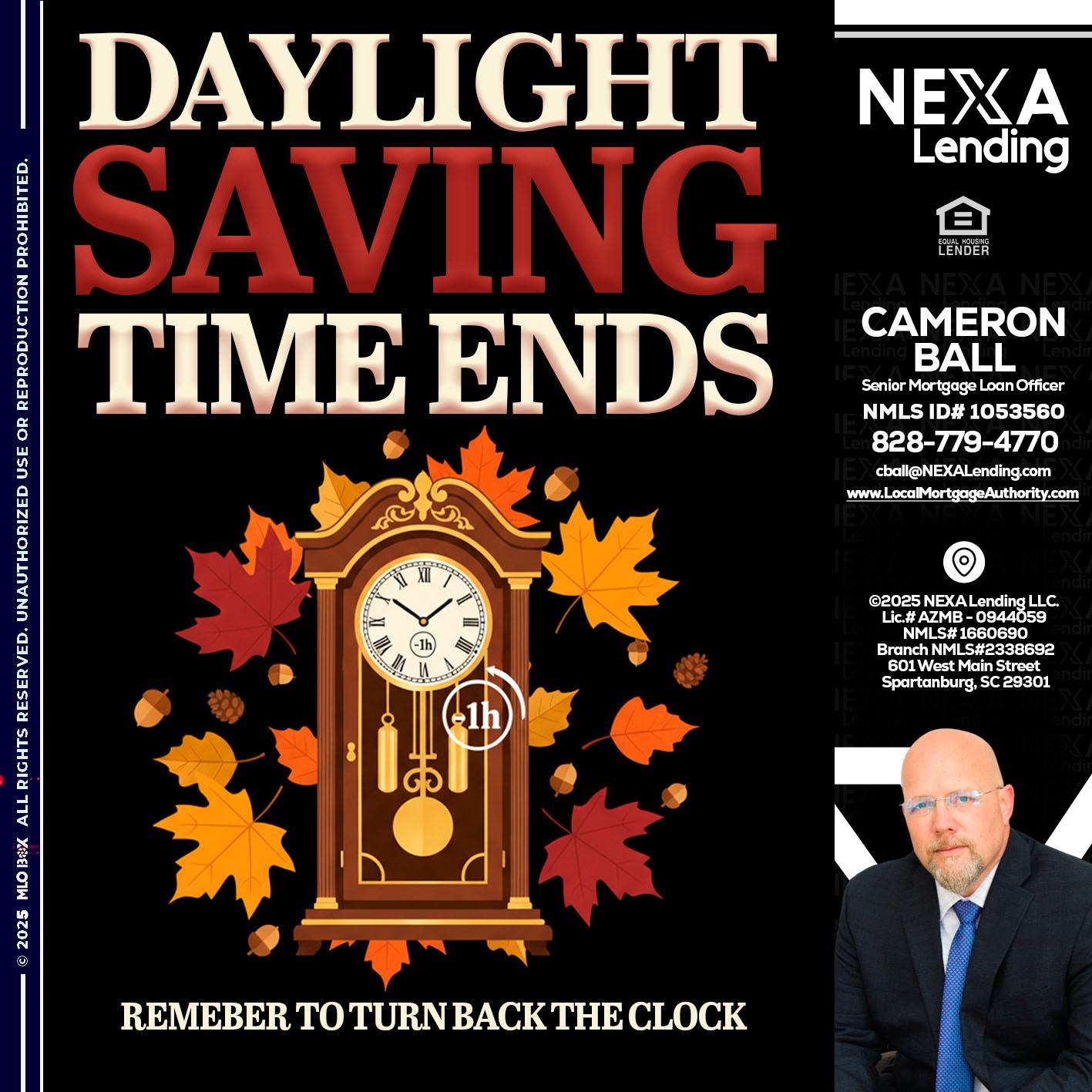 DAYLIGHT SAVINGS - Jonathan Leidel -Producing Branch Manager