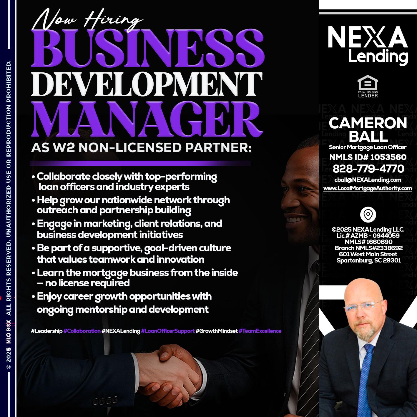 NOW HIRING - Jonathan Leidel -Producing Branch Manager