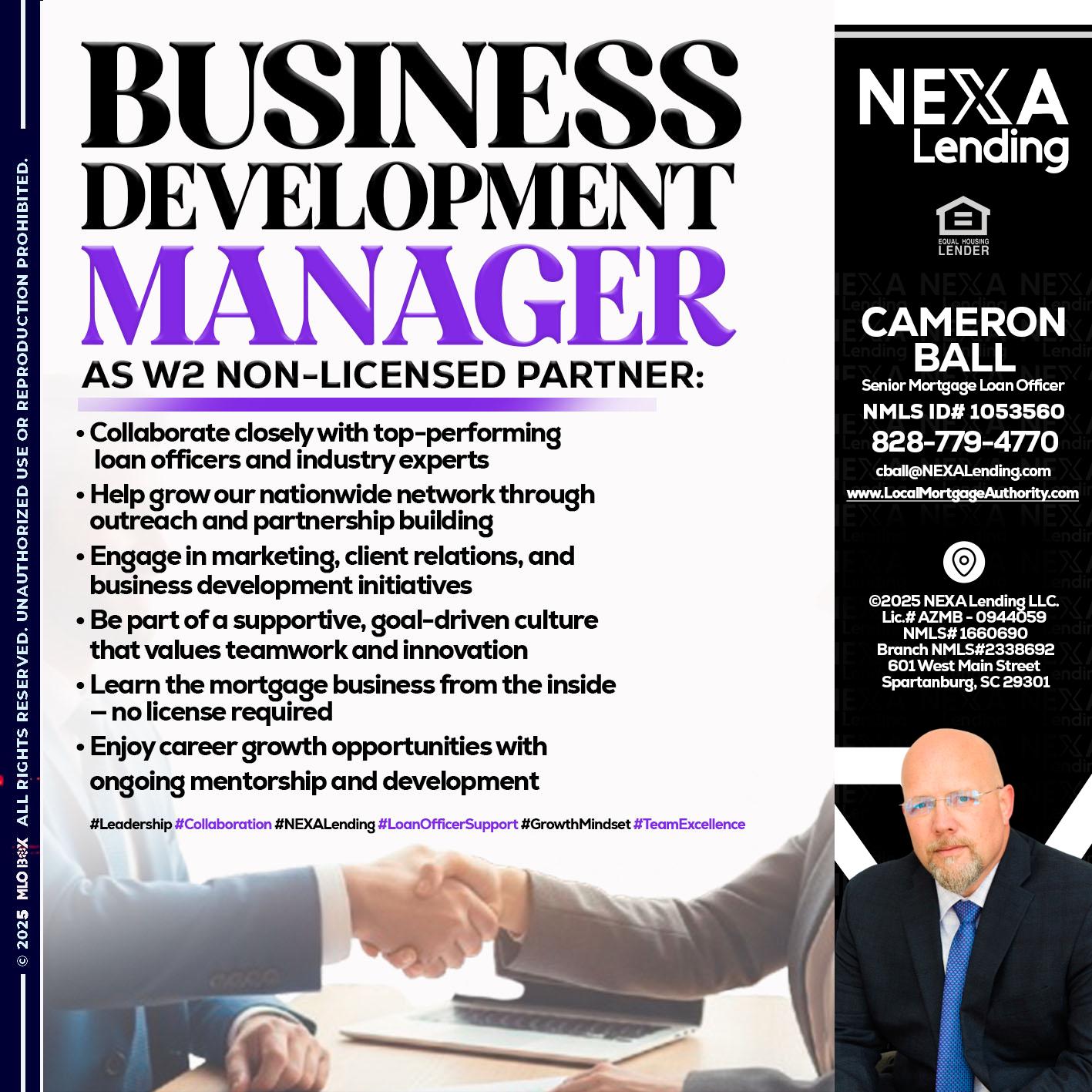 business development - Jonathan Leidel -Producing Branch Manager