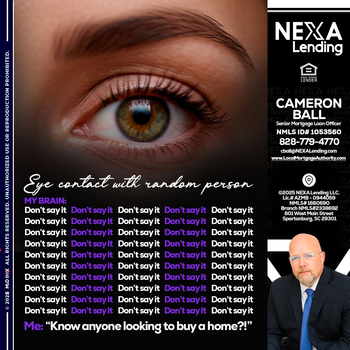 eye contact - Jonathan Leidel -Producing Branch Manager