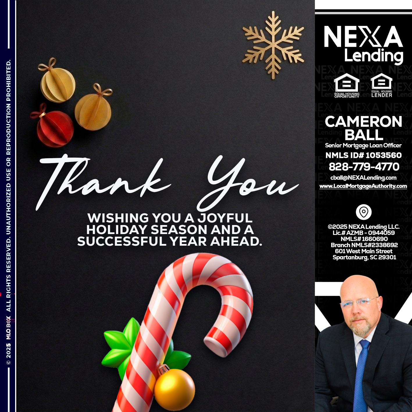 THANK YOU - Jonathan Leidel -Producing Branch Manager