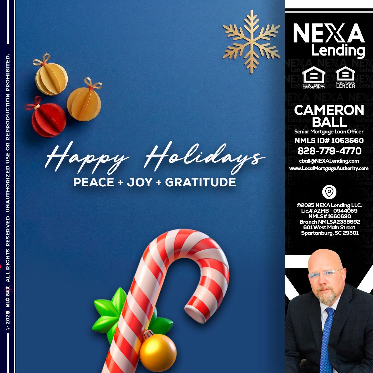 HAPPY HOLIDAYS - Jonathan Leidel -Producing Branch Manager