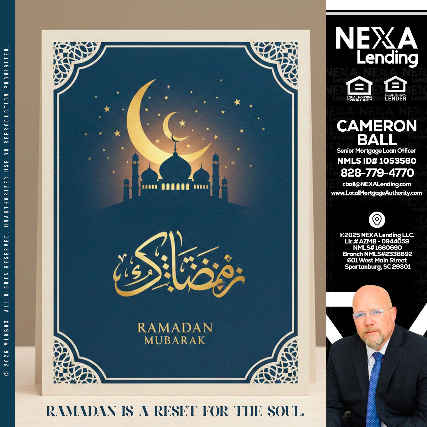 HAPPY RAMADAN - Jonathan Leidel -Producing Branch Manager