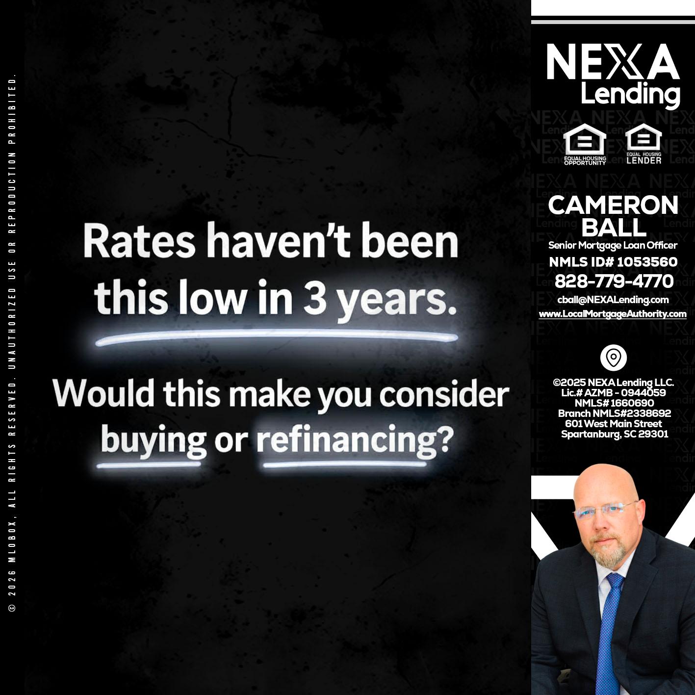 RATES HAVEN'T - Jonathan Leidel -Producing Branch Manager
