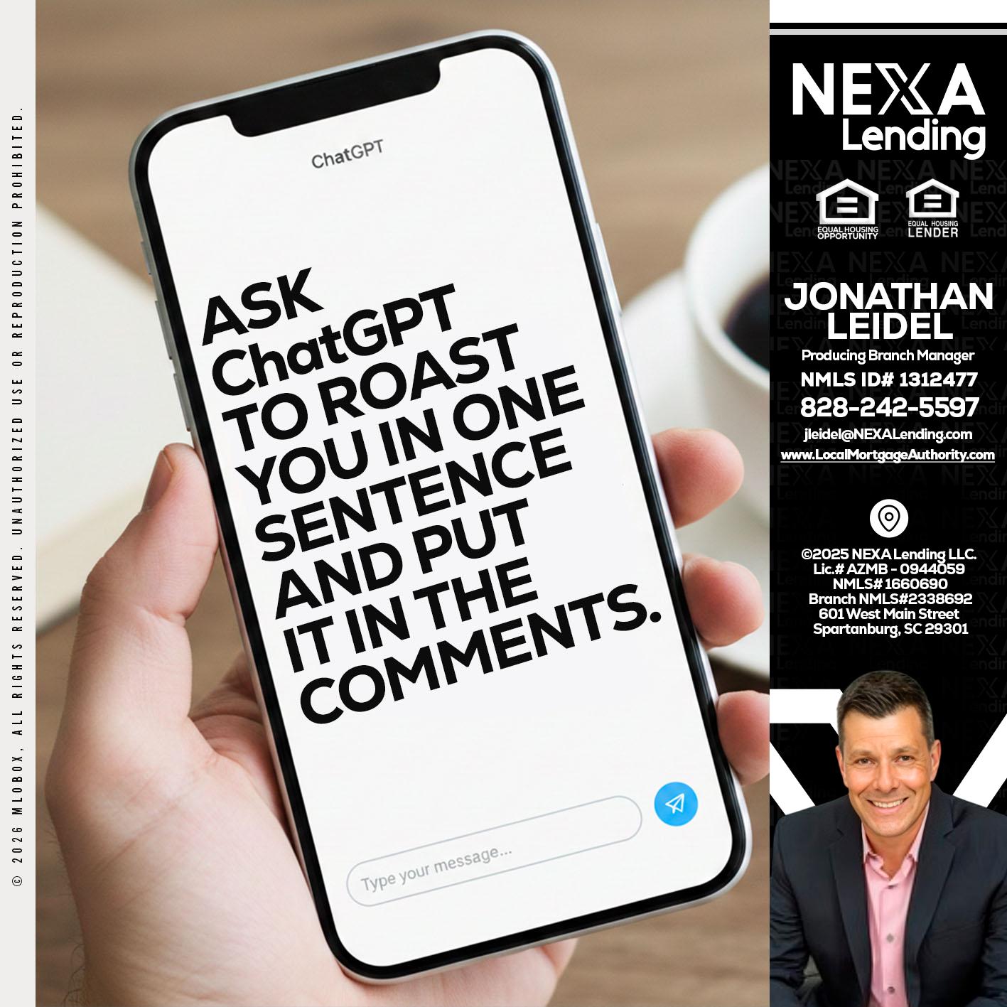 ask chatgpt - Jonathan Leidel -Producing Branch Manager