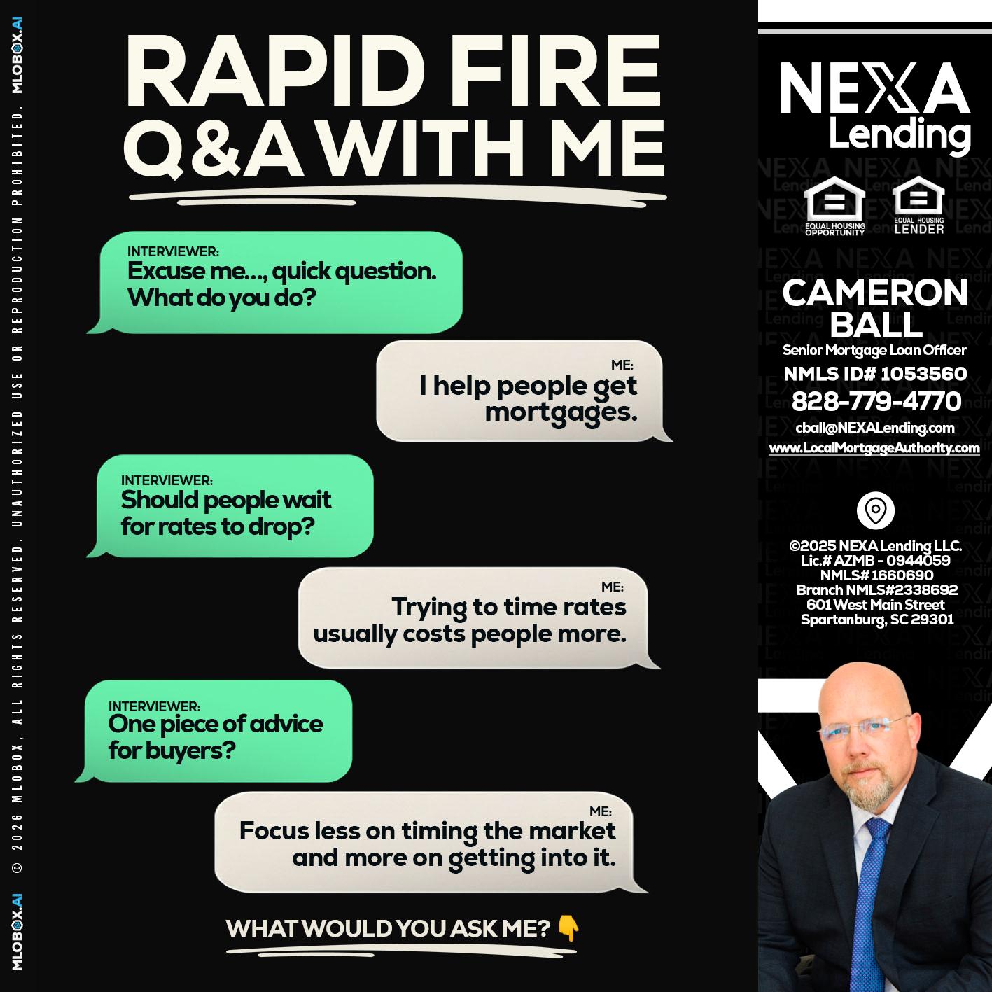 rapid fire - Jonathan Leidel -Producing Branch Manager