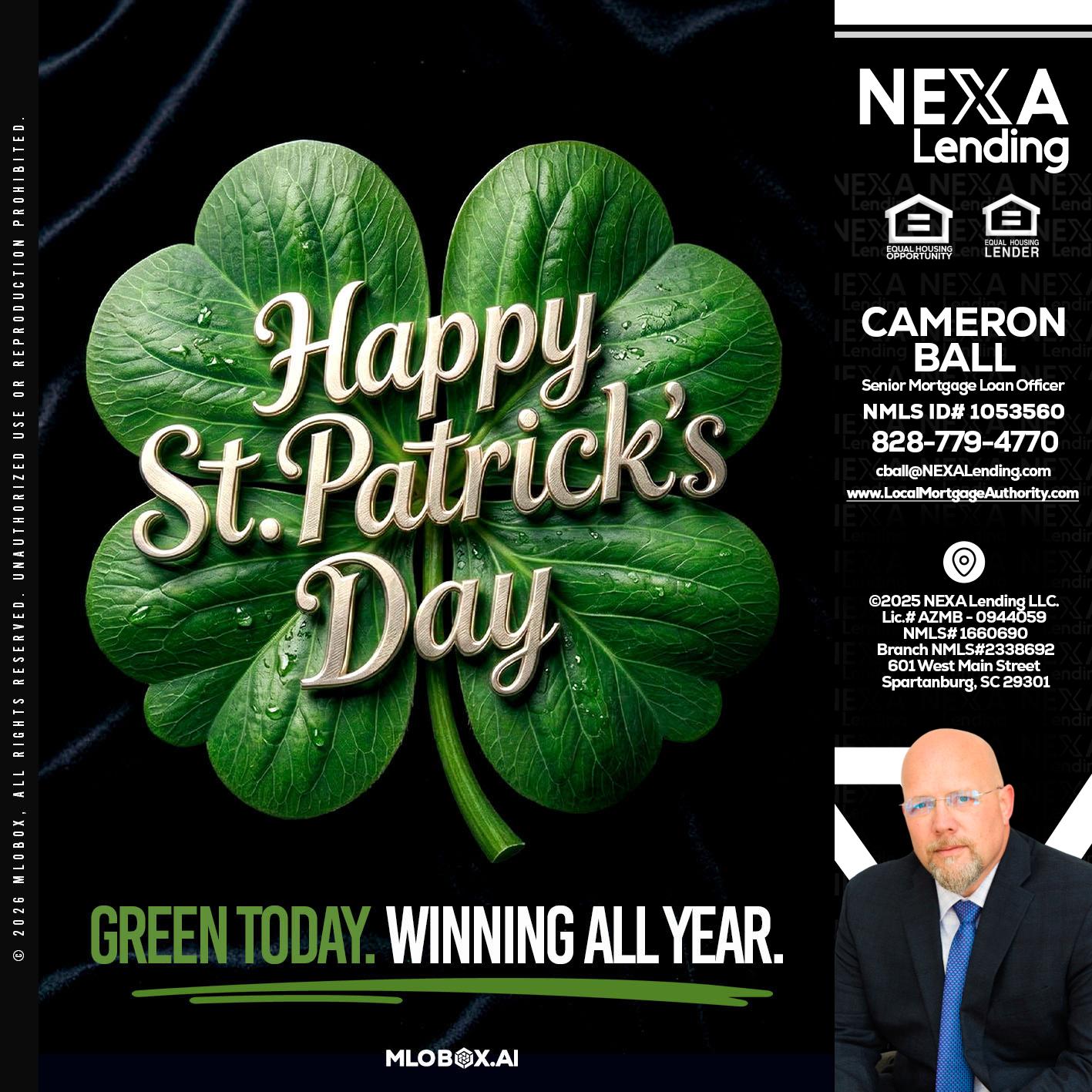 happy st. Patricks day - Jonathan Leidel -Producing Branch Manager