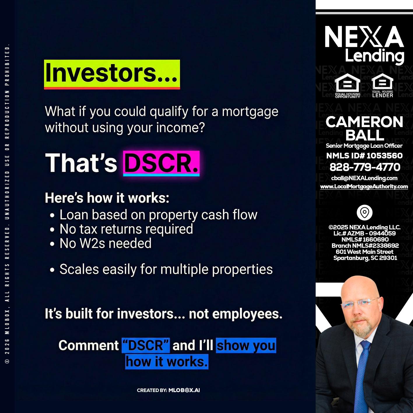 INVESTORS - Jonathan Leidel -Producing Branch Manager