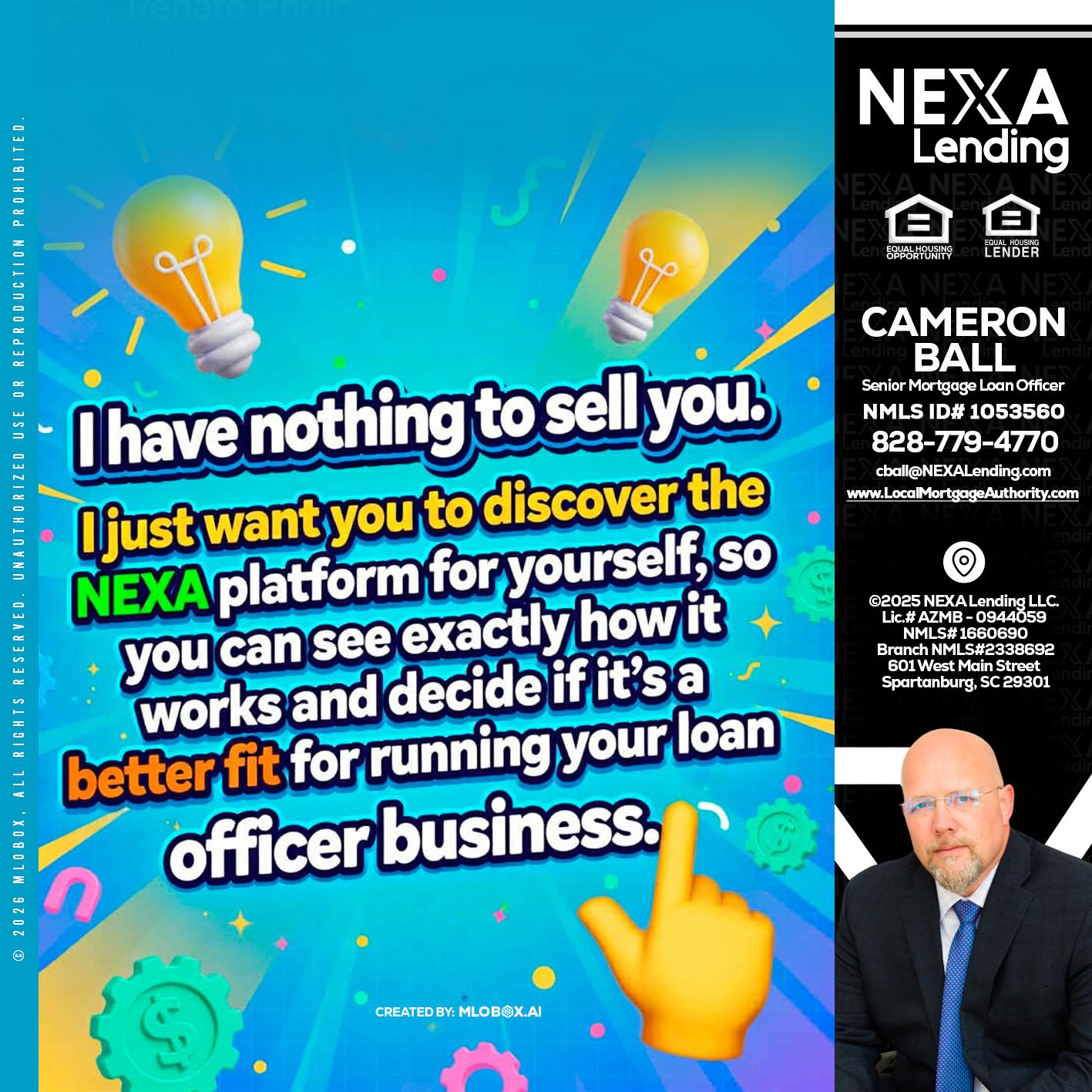 I HAVE NOTHING - Jonathan Leidel -Producing Branch Manager