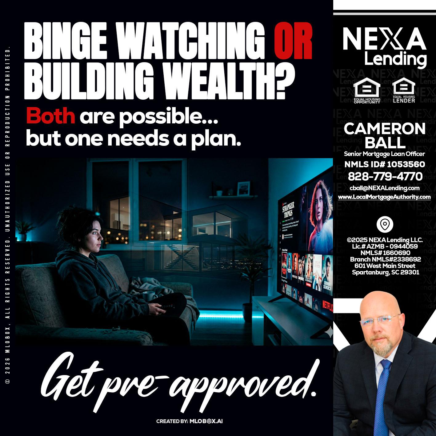 BINGE WATCHING - Jonathan Leidel -Producing Branch Manager