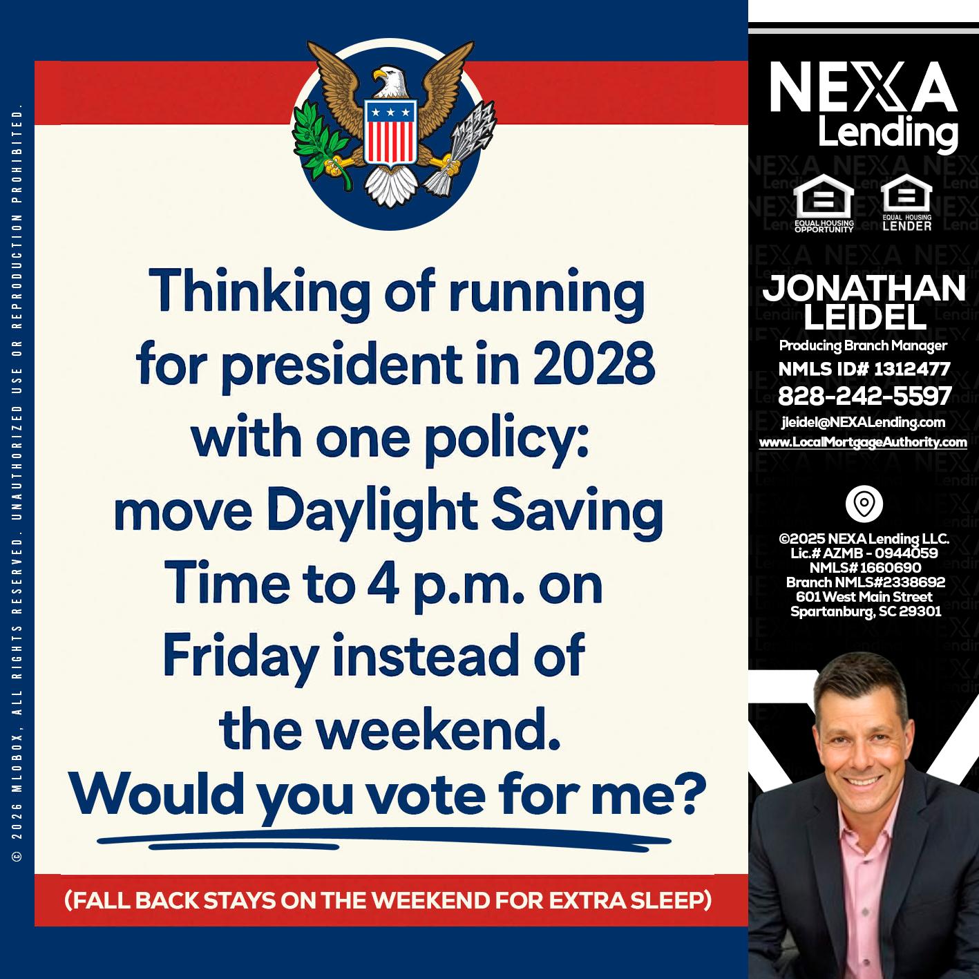 THINKING OF RUNING - Jonathan Leidel -Producing Branch Manager