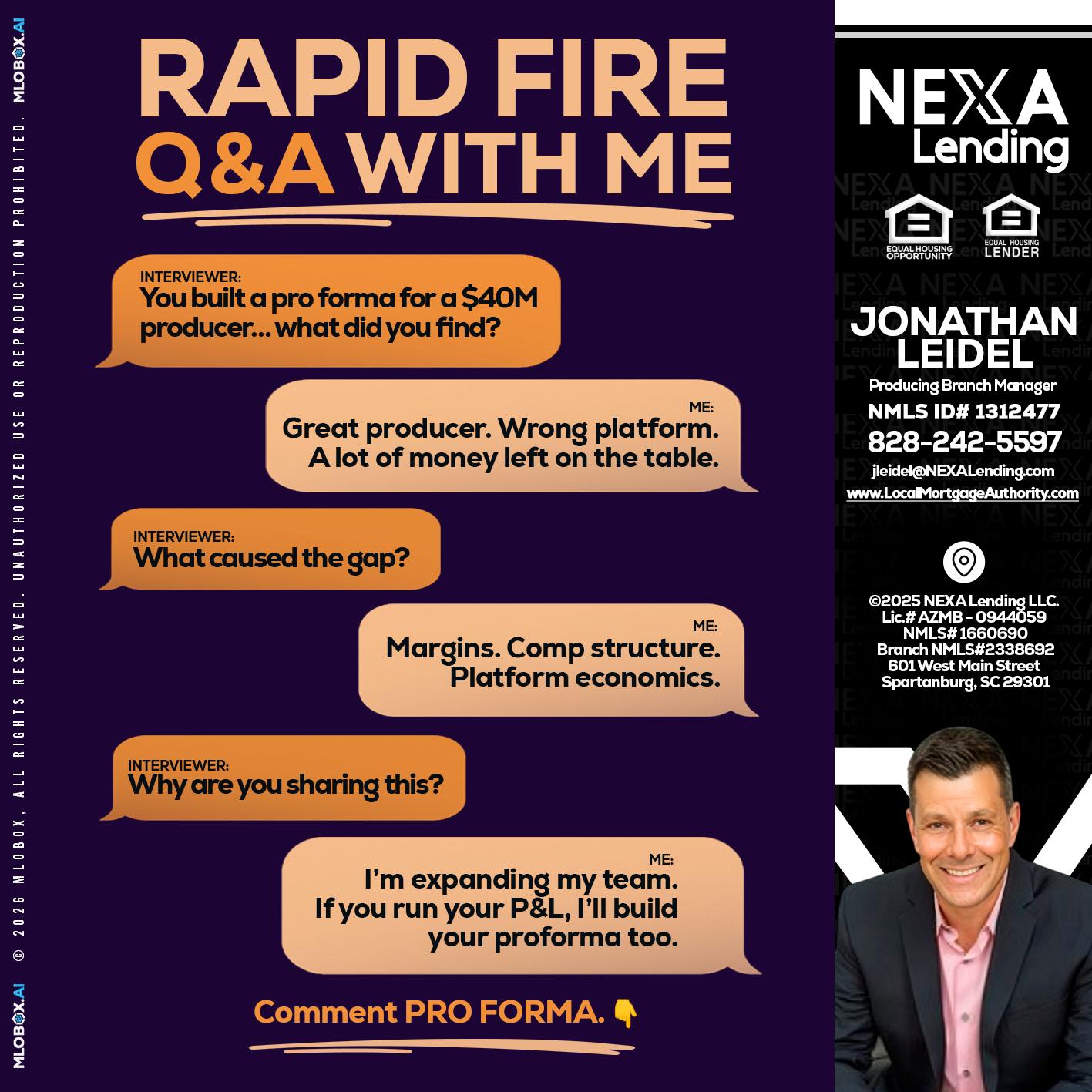 RAPID FIRE - Jonathan Leidel -Producing Branch Manager