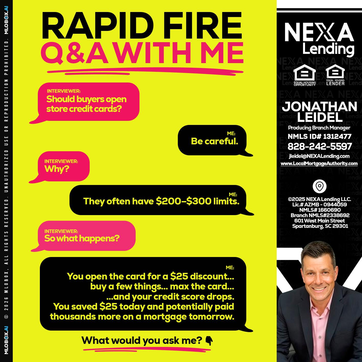 RAPID FIRE Q&A - Jonathan Leidel -Producing Branch Manager