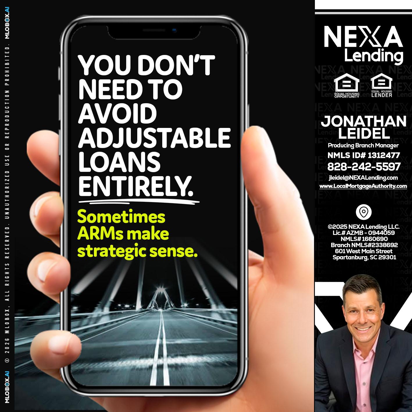 YOU DONT NEED - Jonathan Leidel -Producing Branch Manager