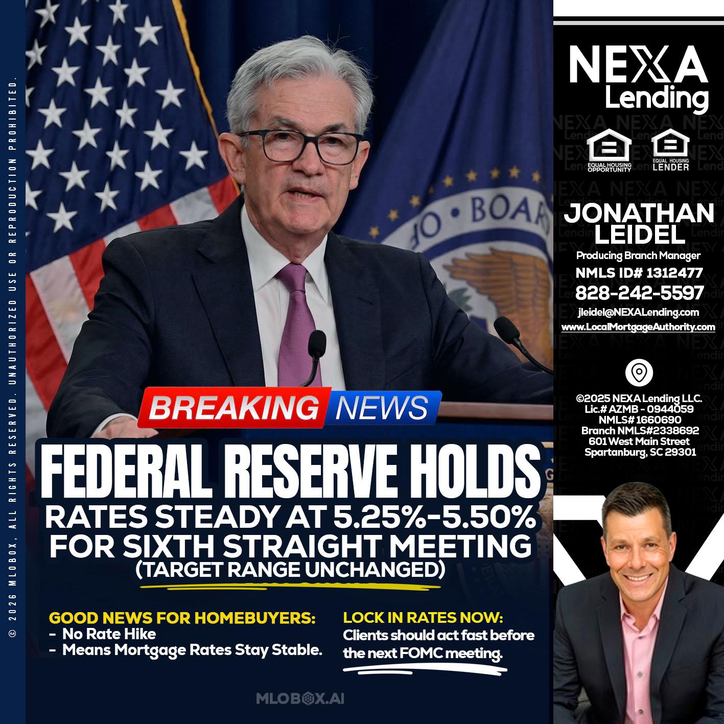 federal reserve - Jonathan Leidel -Producing Branch Manager