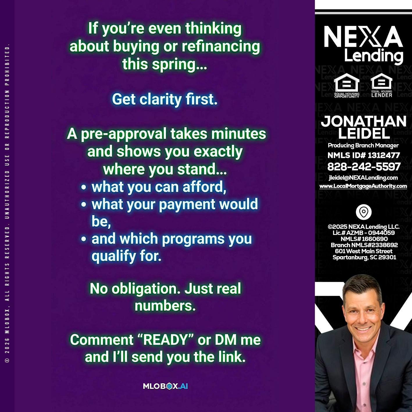 IF YOU THINKING - Jonathan Leidel -Producing Branch Manager