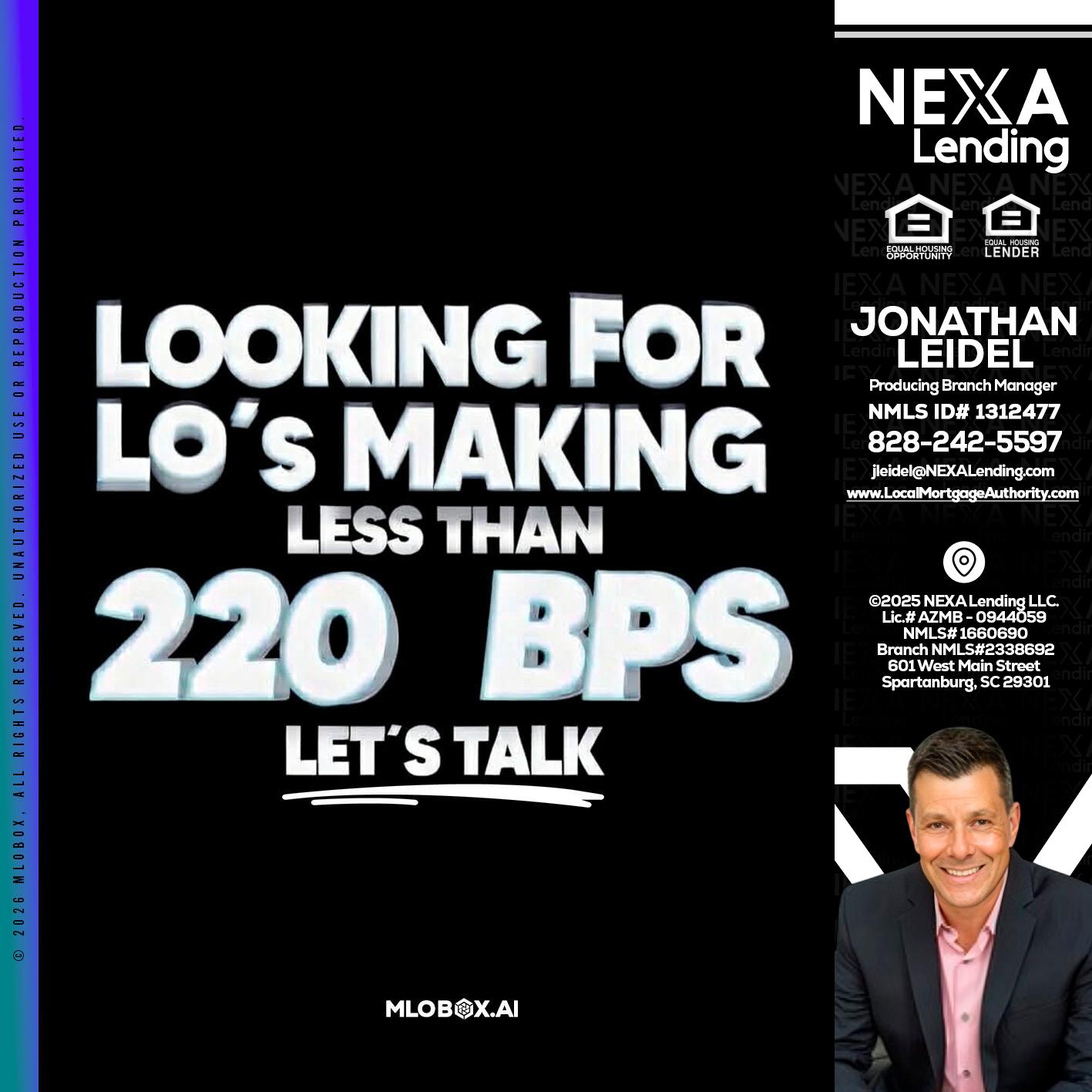 LOOKING FOR - Jonathan Leidel -Producing Branch Manager