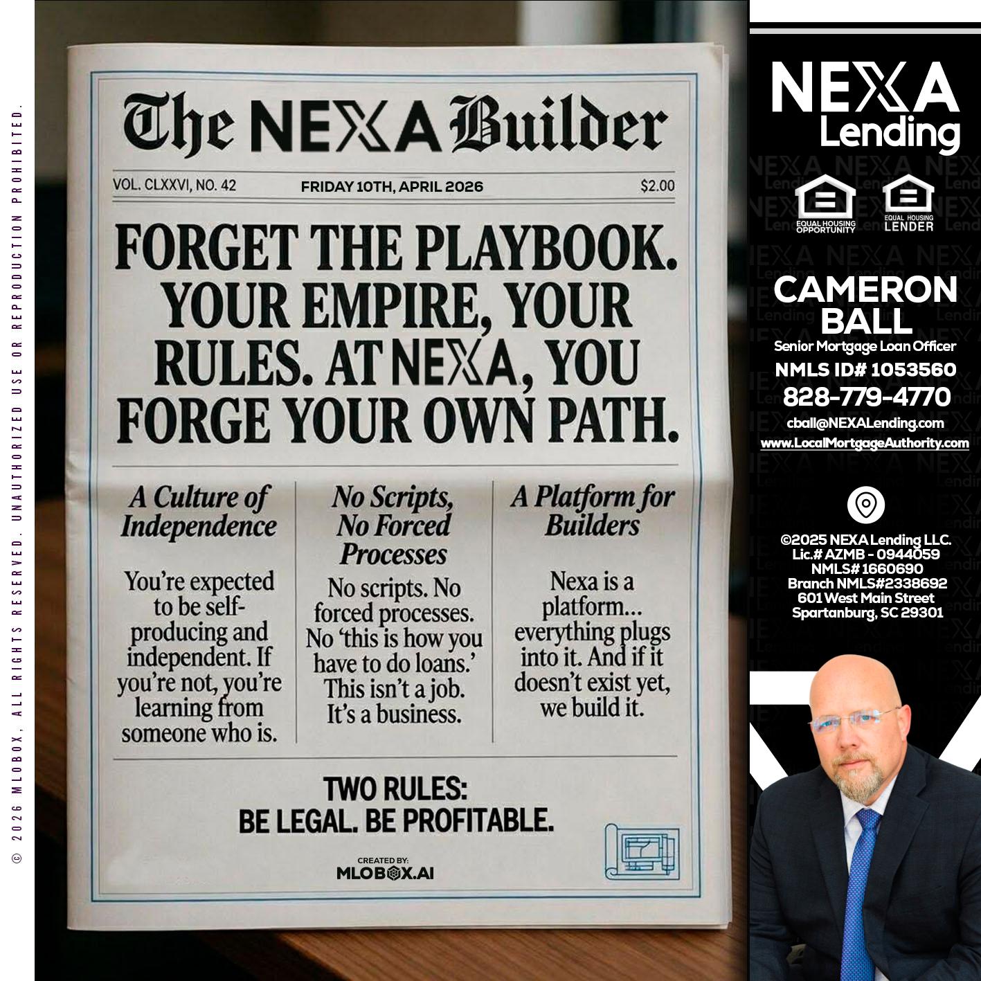 THE NEXA BUILDER - Jonathan Leidel -Producing Branch Manager