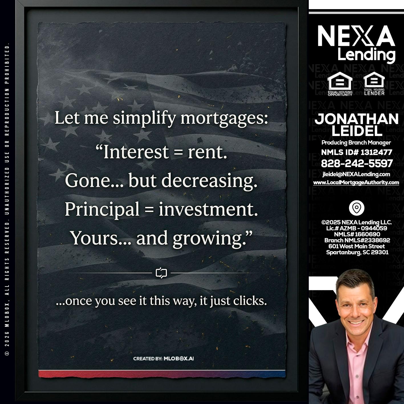 LET ME SIMPLIFY - Jonathan Leidel -Producing Branch Manager