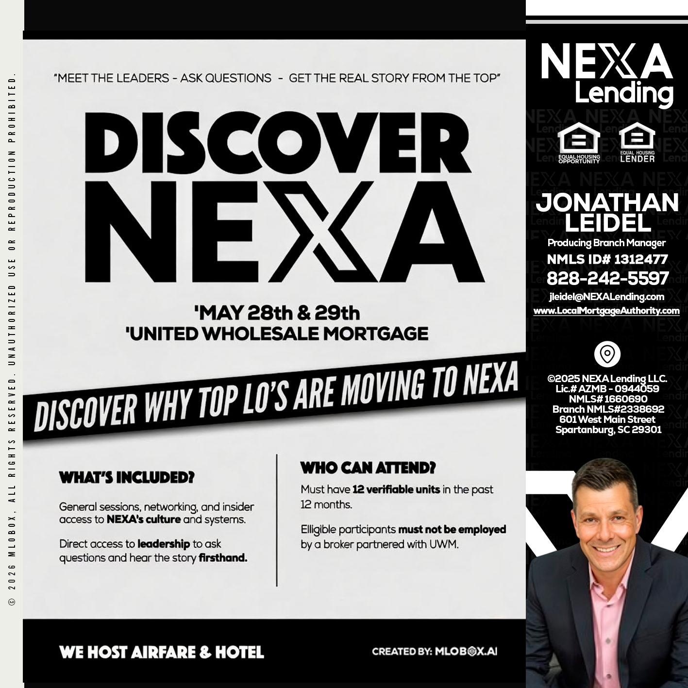 DISCOVER NEXA - Jonathan Leidel -Producing Branch Manager