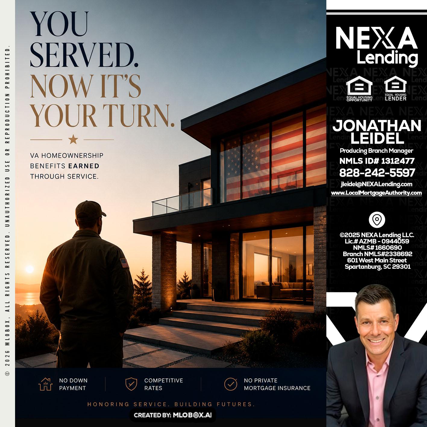 YOU SERVED - Jonathan Leidel -Producing Branch Manager