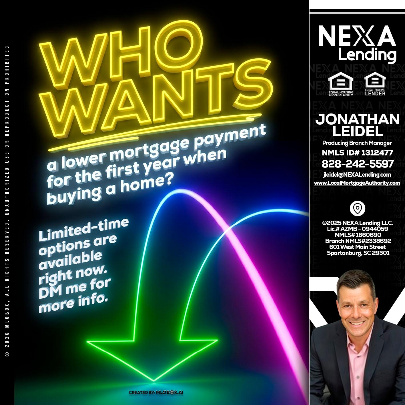 WHO WANTS - Jonathan Leidel -Producing Branch Manager