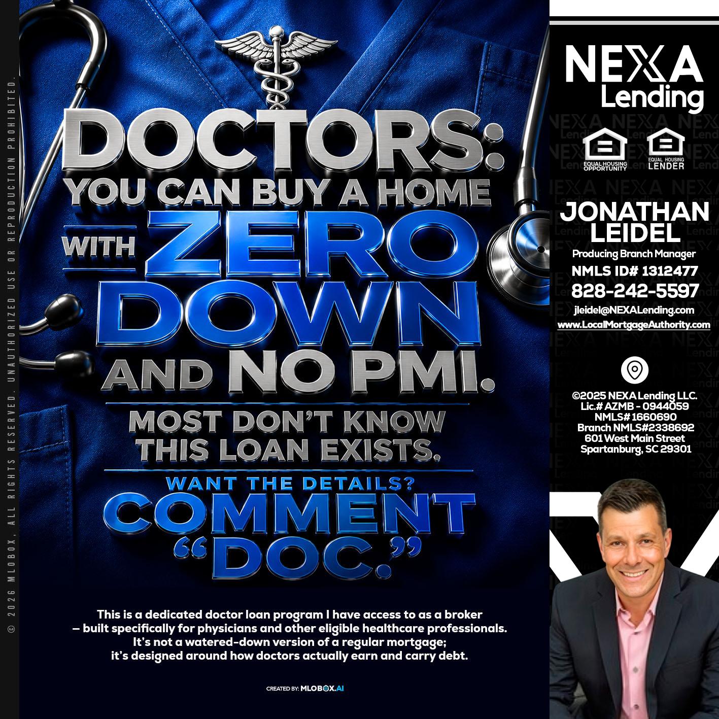 DOCTORS YOU CAN BUY - Jonathan Leidel -Producing Branch Manager