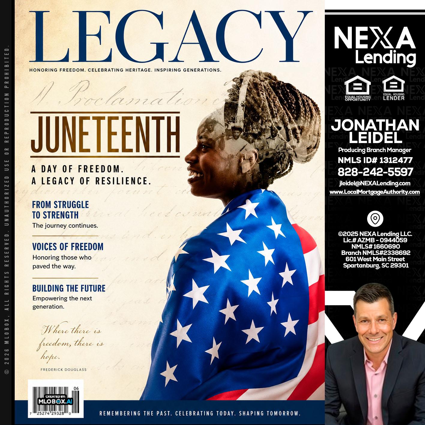 LEGACY - Jonathan Leidel -Producing Branch Manager