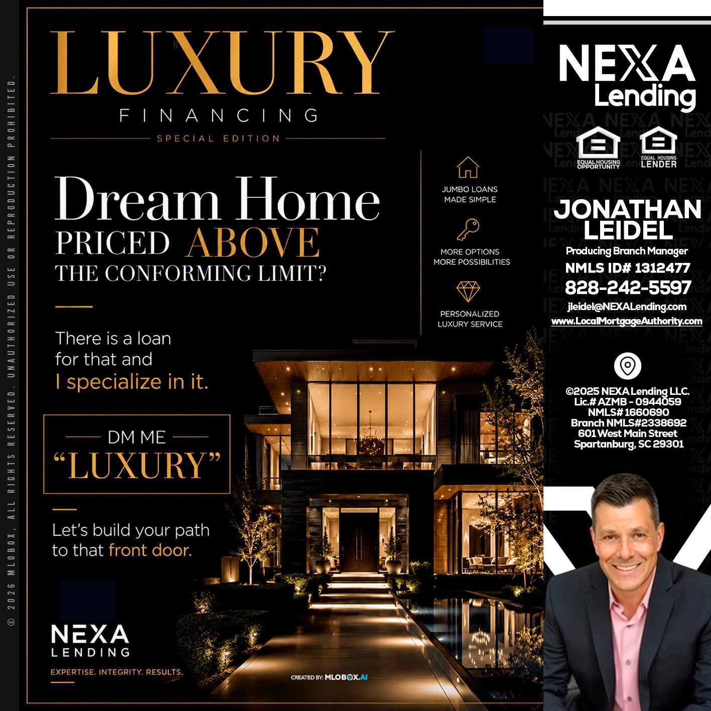 LUXURY - Jonathan Leidel -Producing Branch Manager