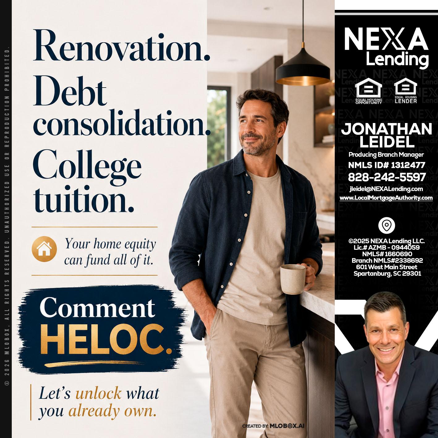 RENOVATION DEBT - Jonathan Leidel -Producing Branch Manager