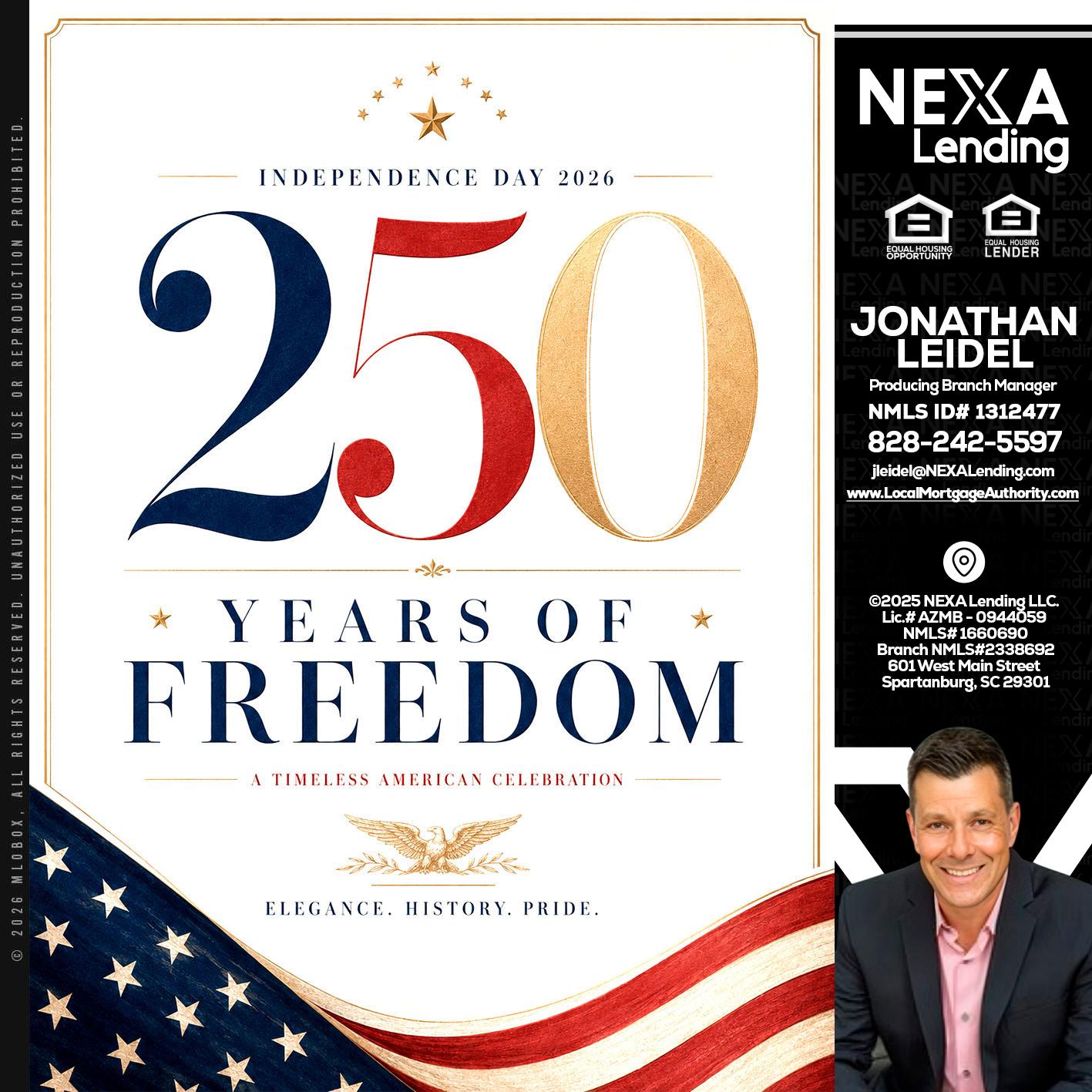 250 YEARS - Jonathan Leidel -Producing Branch Manager