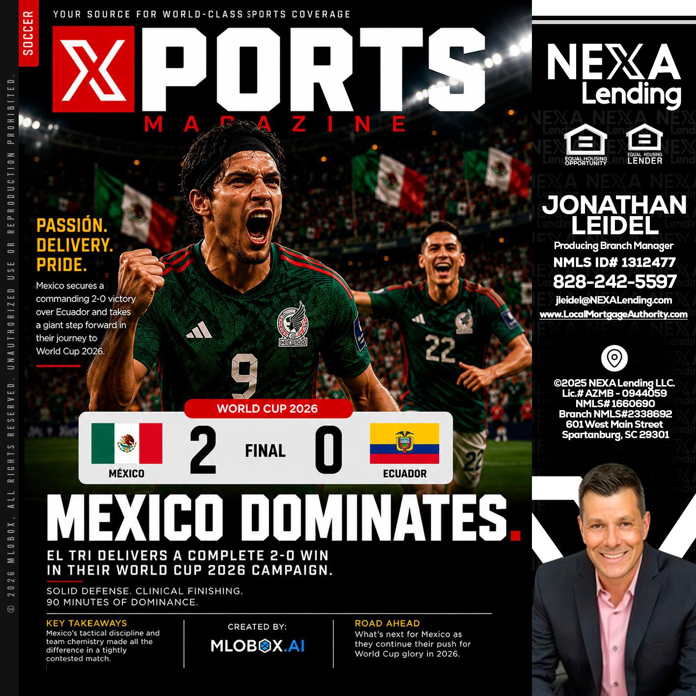 XPORTS MEX 2-0 ECUADOR - Jonathan Leidel -Producing Branch Manager