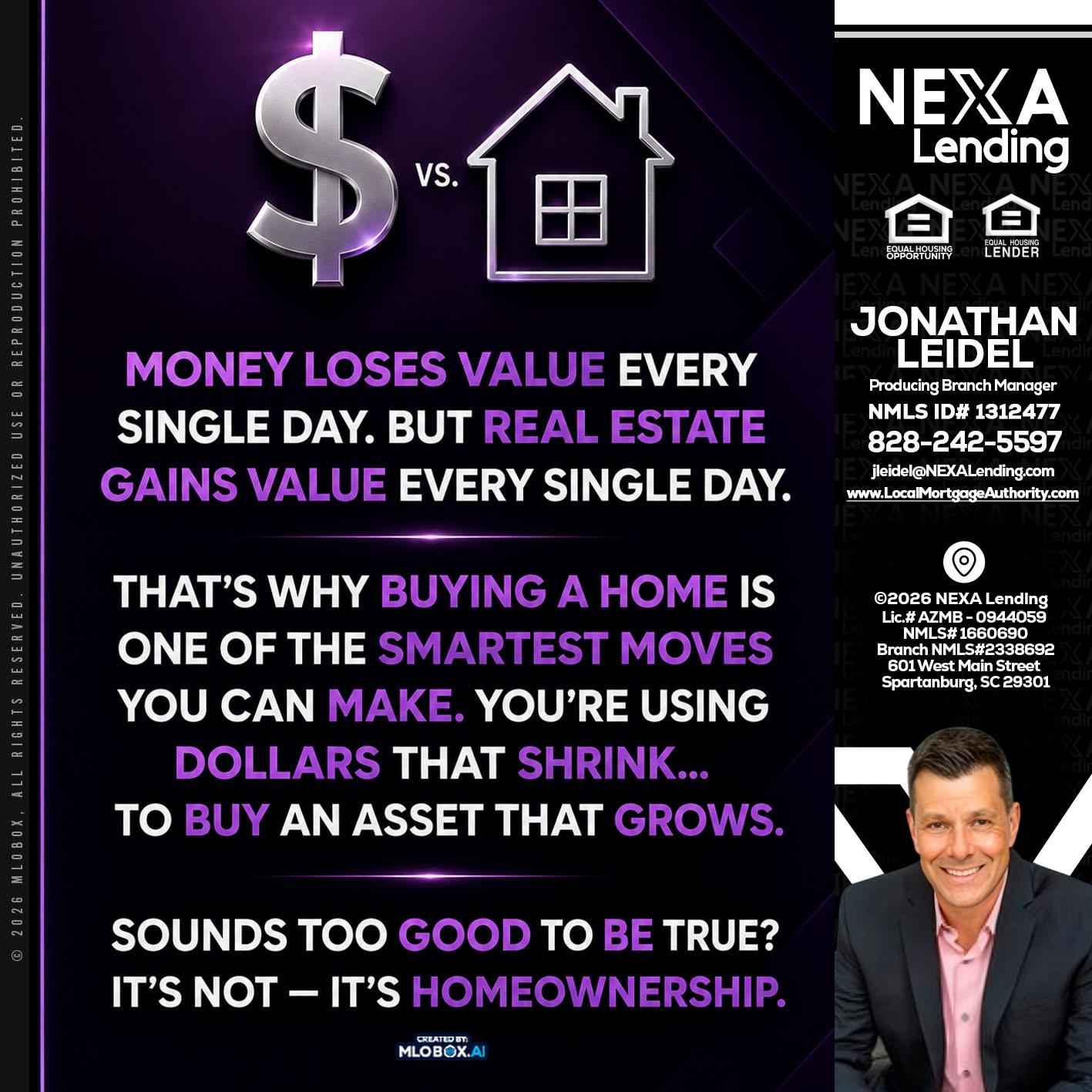 MONEY LOSES - Jonathan Leidel -Producing Branch Manager