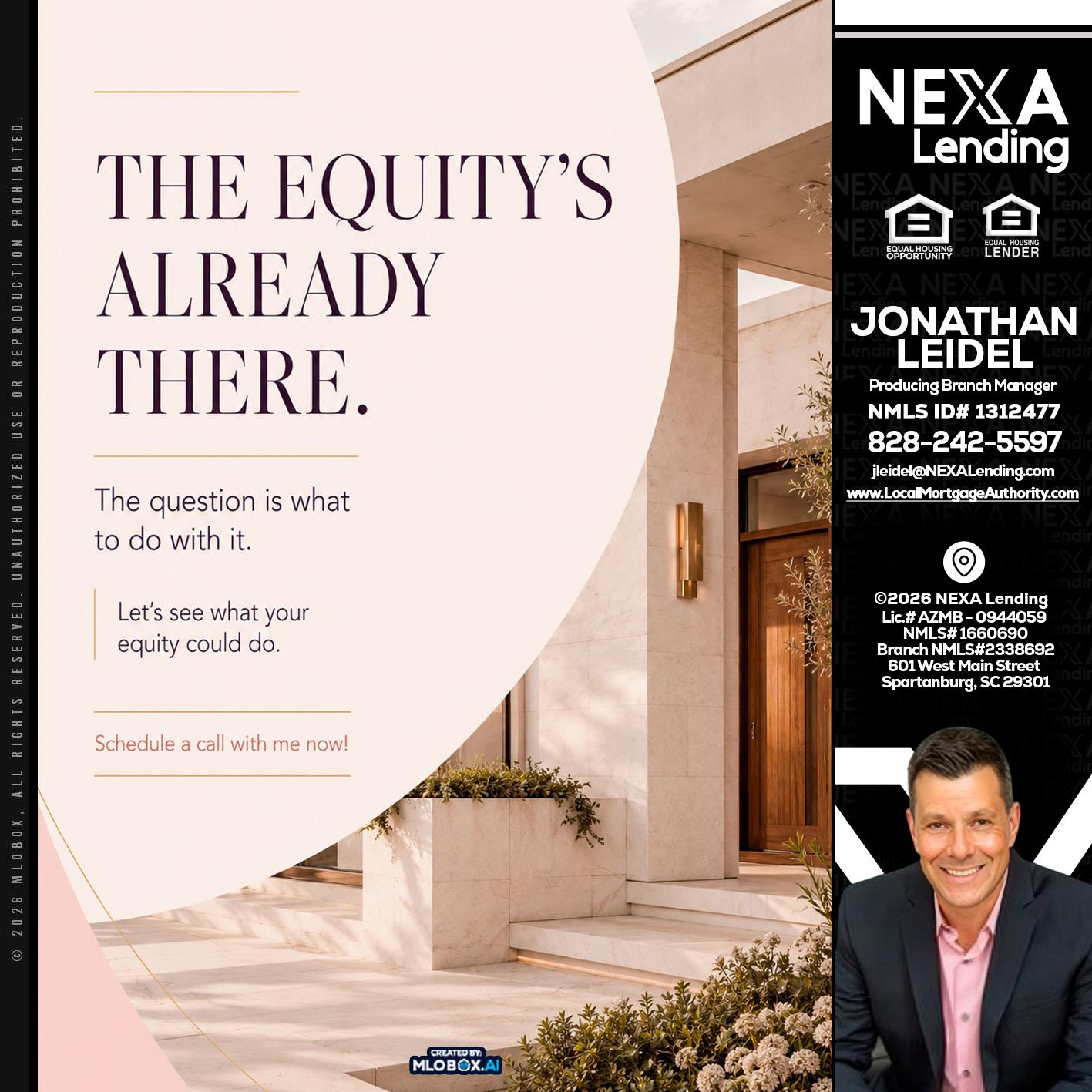 THE EQUITY'S - Jonathan Leidel -Producing Branch Manager