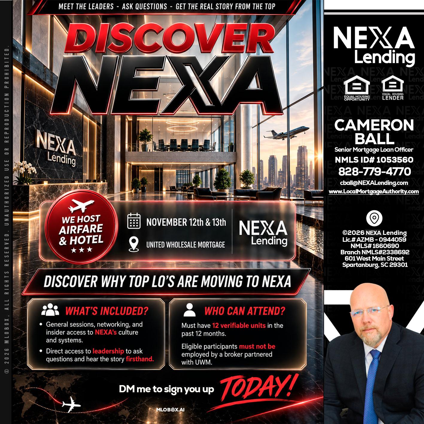DISCOVER NEXA - Jonathan Leidel -Producing Branch Manager