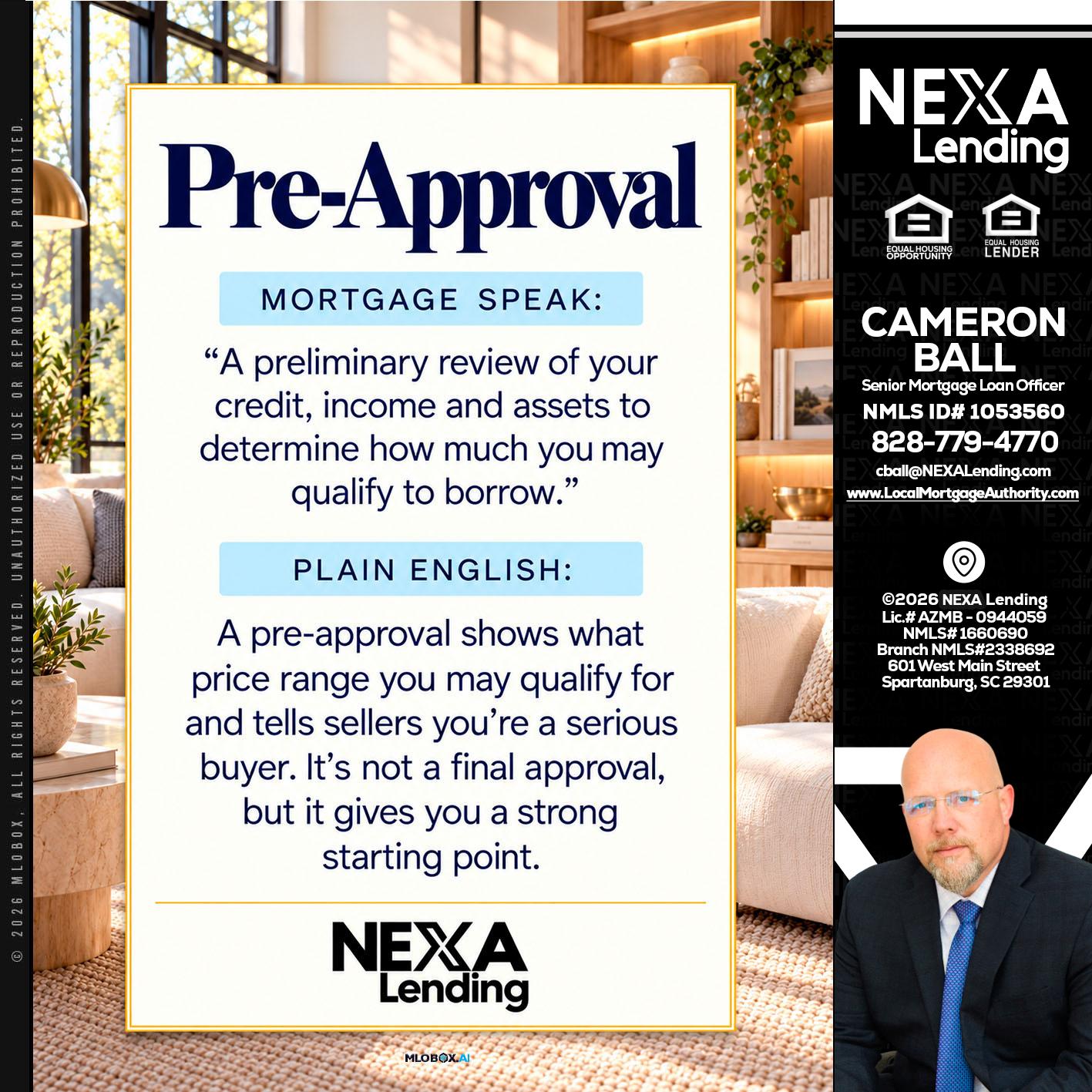 PREAPROVAL - Jonathan Leidel -Producing Branch Manager