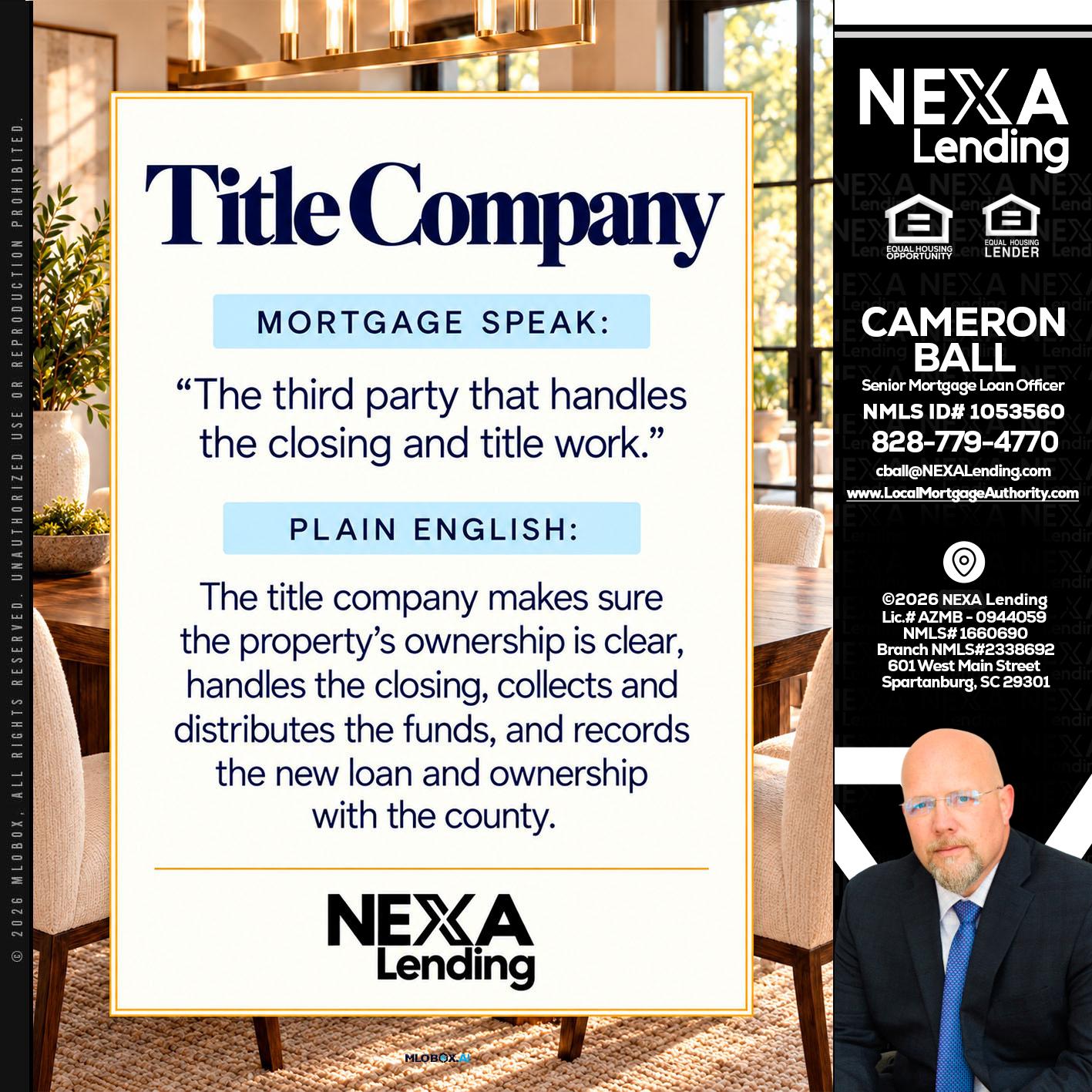 TITLE COMPANY - Jonathan Leidel -Producing Branch Manager