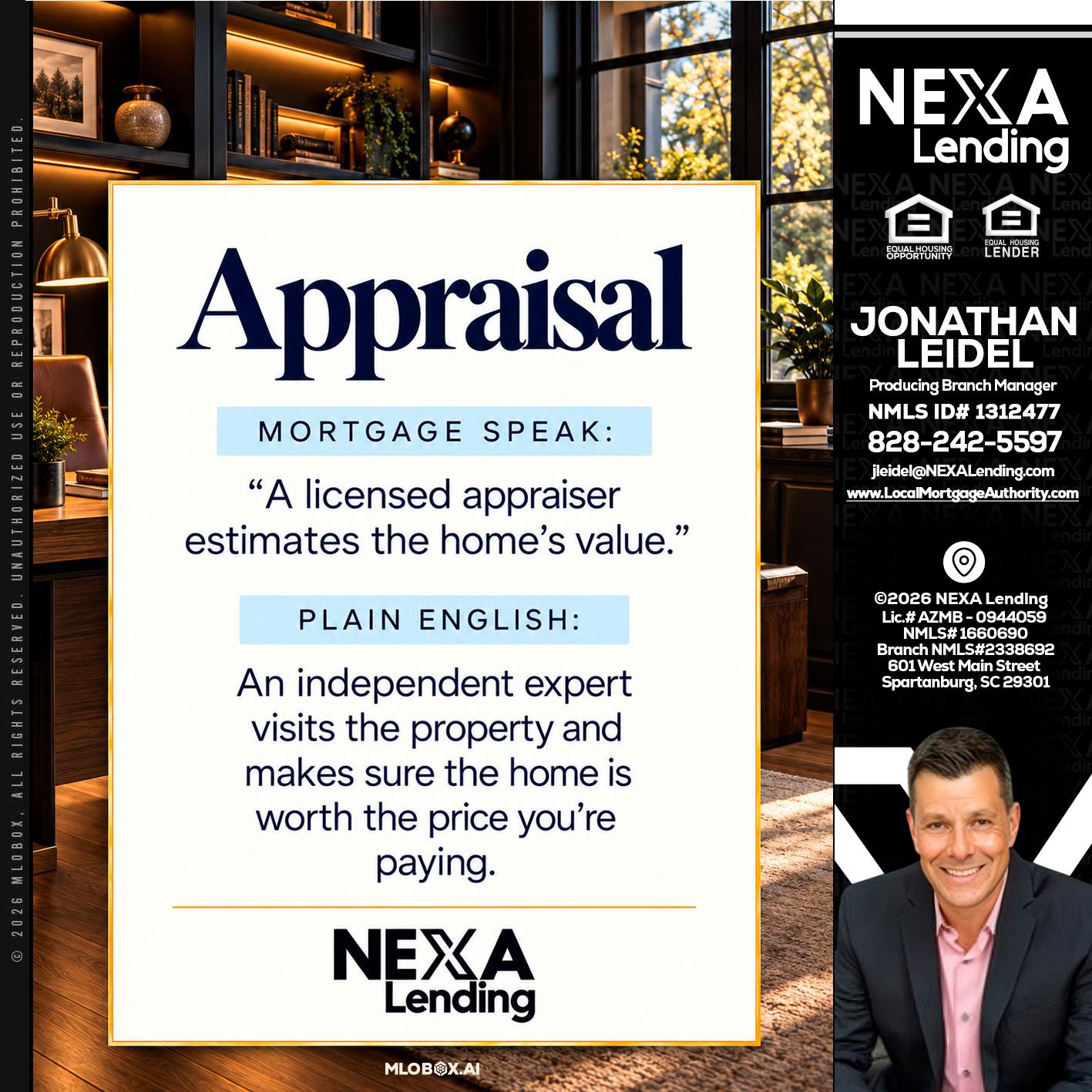 appraisal - Jonathan Leidel -Producing Branch Manager