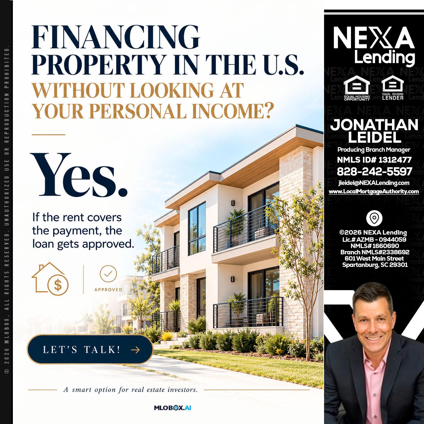 FINANCING - Jonathan Leidel -Producing Branch Manager